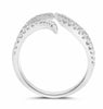 ESTATE .51CT DIAMOND 14KT WHITE GOLD 3D CLASSIC 2 ROW CRISS CROSS SNAKE FUN RING