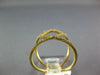 ESTATE WIDE .32CT DIAMOND 14KT YELLOW GOLD CLASSIC LOVE KNOT INFINITY FUN RING