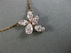 1.54CT WHITE & PINK DIAMOND 18K WHITE & ROSE GOLD 3D BY THE YARD FLOWER NECKLACE