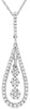 ESTATE .34CT DIAMOND 14K WHITE GOLD 3D CLUSTER FLOWER TEAR DROP FLOATING PENDANT