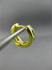 ESTATE .72CT DIAMOND & AAA SAPPHIRE 14KT YELLOW GOLD 3D HUGGIE EARRINGS #25790
