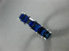 LARGE 6.24CT AAA PRINCESS SAPPHIRE 18KT WHITE GOLD 3D ETERNITY ANNIVERSARY RING