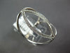 ESTATE LARGE .22CT DIAMOND 14KT WHITE GOLD 3D OPEN MARQUISE SHAPE FUN RING