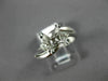 ESTATE .30CT DIAMOND 18KT WHITE GOLD 3D WAVE SEMI MOUNT ENGAGEMENT RING #11637