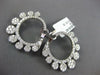 3.12CT DIAMOND 14KT WHITE GOLD 3D MULTI FLOWER CIRCULAR CLIP ON HANGING EARRINGS