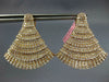 ESTATE LARGE 4.76CT PINK DIAMOND 18KT ROSE GOLD TRIANGULAR MULTI LAYER EARRINGS