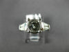 WIDE .65CT DIAMOND PLATINUM ROUND & BAGUETTE SEMI MOUNT ENGAGEMENT RING #18678