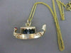 ESTATE ORANG ECORAL BLUE QUARTZ 14K YELLOW GOLD FILIGREE BOAT SHIP PENDANT 20840