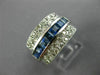 WIDE 1.45CT DIAMOND & AAA SAPPHIRE 18KT WHITE GOLD 3D FILIGREE ANNIVERSARY RING