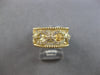 ESTATE WIDE .42CT DIAMOND 14K YELLOW GOLD MULTI OVAL LOVE KNOT FILIGREE FUN RING