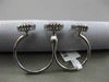 ESTATE EXTRA LARGE .87CT DIAMOND 18K WHITE GOLD DOUBLE FINGER STAR PENTAGON RING
