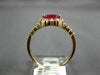 ESTATE 1.57CT DIAMOND & AAA RUBY 14KT ROSE GOLD 3D PEAR SHAPE ENGAGEMENT RING