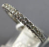 ESTATE .6CT DIAMOND 14K WHITE GOLD 4 PRONG ETERNITY 2mm WEDDING ANNIVERSARY RING