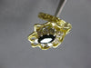 LARGE .80CT DIAMOND & AAA GREEN SAPPHIRE 18K 2 TONE GOLD 3D LEAF FUN RING #28297