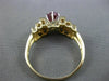 1.15CT DIAMOND & AAA RUBY 14K YELLOW GOLD 6 PRONG PYRAMID ENGAGEMENT RING #27643