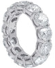 EXTRA LARGE 9.30CT DIAMOND PLATINUM 3D ROUND SHARED PRONG CLASSIC ETERNITY RING