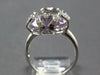 LARGE 7.89CT DIAMOND & AAA AMETHYST 14KT WHITE GOLD 3D MULTI HEART LOVE FUN RING