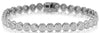 LARGE 2.32CT DIAMOND 14K WHITE GOLD ROUND BEZEL CLASSIC ETERNITY TENNIS BRACELET