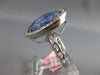 4.14CT DIAMOND & AAA SLICED SAPPHIRE 14KT WHITE GOLD OVAL & ROUND FILIGREE RING
