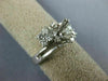 ANTIQUE .40CT DIAMOND 18K WHITE GOLD 3D FLORAL SEMI MOUNT ENGAGEMENT RING #18746