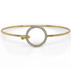 .32CT DIAMOND 18KT YELLOW GOLD CLASSIC CIRCLE OF LIFE LOVE KNOT BANGLE BRACELET