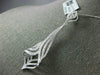 ESTATE LARGE .97CT DIAMOND 18KT WHITE GOLD 3D TEAR DROP LEAF FUN PENDANT