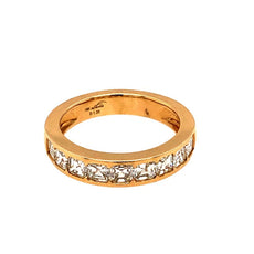 1.88CT DIAMOND 18KT YELLOW GOLD 3D EMERALD CUT CHANNEL WEDDING ANNIVERSARY RING