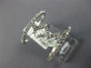 ESTATE WIDE .67CT DIAMOND 18KT WHITE GOLD 3D ZIG ZAG DOUBLE BAR FUN RING