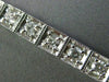 ESTATE WIDE 4CT DIAMOND 14KT WHITE GOLD SQUARE MILGRAIN CLASSIC TENNIS BRACELET