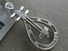 ESTATE .14CT DIAMOND 18K WHITE GOLD 3D ETOILE PEAR SHAPE GUITAR FLOATING PENDANT