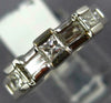 .75CT DIAMOND 14KT WHITE GOLD PRINCESS & BAGUETTE WEDDING ANNIVERSARY RING #1197