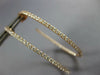 ESTATE LARGE 1.35CT DIAMOND 18KT ROSE GOLD INSIDE OUT OVAL HOOP HANGING EARRINGS
