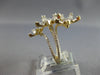 LARGE .94CT DIAMOND 14KT YELLOW GOLD 3D ROUND & BAGUETTE MULTI FLOWER FUN RING