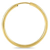 ESTATE 14KT YELLOW GOLD 3D CLASSIC FLEXIBLE HOOP HANGING EARRINGS