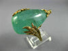 ANTIQUE EXTRA LARGE 50.45CT FANCY CANARY DIAMOND & AAA EMERALD 14KT GOLD 3D RING