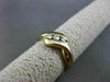 ESTATE .12CT ROUND DIAMOND 14KT YELLOW GOLD 3 STONE CHANNEL INFINITY RING #14197