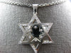 .52CT DIAMOND 14K WHITE GOLD STAR OF DAVID DOUBLE PLATED ETOILE FLOATING PENDANT
