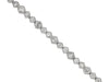 ESTATE 1.55CT DIAMOND 14KT WHITE GOLD 3D ROUND HEXAGON CLASSIC TENNIS BRACELET
