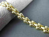ESTATE WIDE 14KT YELLOW GOLD MATTE & SHINY TOOTH FAIRY BRACELET 6mm #23314