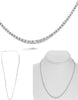 ESTATE 1.80CT DIAMOND 14K WHITE GOLD ROUND GRADUATING ADJUSTABLE TENNIS NECKLACE