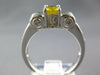 ESTATE 1.82CT DIAMOND & AAA YELLOW SAPPHIRE 18KT WHITE GOLD OVAL ENGAGEMENT RING