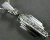 ESTATE LONG .39CT DIAMOND 14KT WHITE GOLD HANGING PYRAMID PENDANT #1706