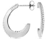 ESTATE .25CT DIAMOND 14KT WHITE GOLD ROUND INSIDE OUT UMBRELLA HANGING EARRINGS