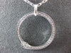 ESTATE .41CT DIAMOND 18KT WHITE GOLD 3D CIRCLE OF LIFE SOLITAIRE FUN PENDANT