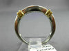 ESTATE .55CT DIAMOND 14K TWO TONE GOLD 2 ROW INVISIBLE PRINCESS ANNIVERSARY RING