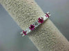 ESTATE 2.52CT ROUND CUT DIAMOND & AAA RUBY 14KT WHITE GOLD ETERNITY RING #22275