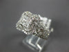 LARGE 1.51CT DIAMOND 18K WHITE GOLD ROUND & PRINCESS DOUBLE HALO ENGAGEMENT RING
