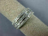 ESTATE WIDE 1.43CT DIAMOND 18KT WHITE GOLD 3D ROUND & BAGUETTE ANNIVERSARY RING