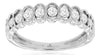 .50CT DIAMOND 14KT WHITE GOLD ROUND OVAL FILIGREE SEMI ETERNITY ANNIVERSARY RING