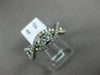 ESTATE .54CT DIAMOND 14KT WHITE GOLD 3D TWO STONE CRISS CROSS INFINITY LOVE RING